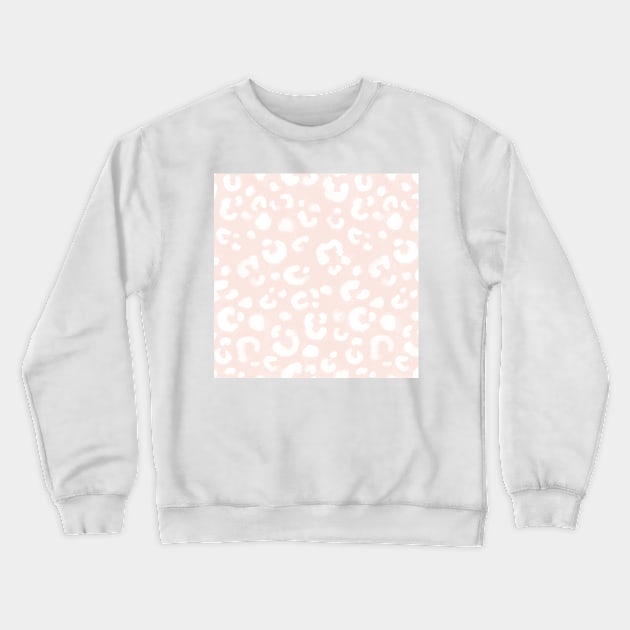 Blush Handmade Leopard Texture Crewneck Sweatshirt by Carolina Díaz